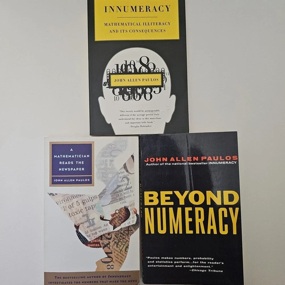 Lot of 3 Mathematics Books by John Allen Paulos - Science Nonfiction‎ Collection